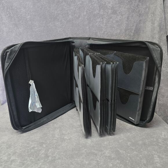 Fellowes Black CD Carrying Case w. Handle Holds 224 DVD CD's Music Movies - Picture 2 of 12